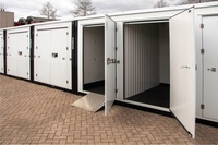 Matériel en acier, stockage préfabriqué, assemblage pliable, déplacement, empilable, unités de stockage portables, conteneur de stockage personnel