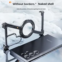 Z Luxury Metal Frameless Wallet Phone Case pour Samsung S25Ultra Half-Pack Rotating Bracket avec Magnetic Suction Elegant Case