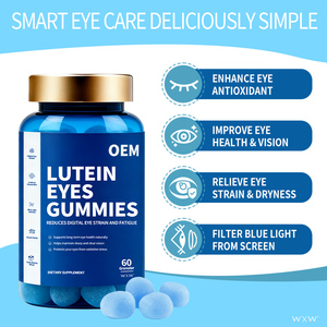 Gummies à la <span class=keywords><strong>Lutéine</strong></span> Haute Puissance Marque Blanche – Protège la Santé Maculaire des Utilisateurs d'Écrans – Vente en Gros - Product Image 1