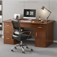 Bureau à domicile ordinateur bureau bureau bureau et chaise ensemble de personnel moderne simple table de bureau unique avec tiroirs