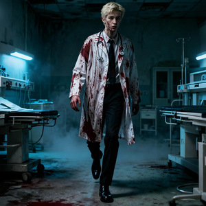 Disfraz de Médico/a Sangriento de Halloween Yi Xiaoyi, Traje de Cosplay Unisex para Adultos, Estilo Falda, Ropa para Fiesta - Product Image 4