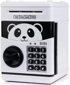 Taai ai-tirelire électronique pour enfants, pièce de monnaie dessin animé, gain d'argent, tirelire pour enfants, boîte en fer, comptage du Panda