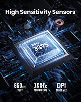 Ratón Inalámbrico para Juegos GravaStar Mercury M2 Tri-Mode RGB con Diseño Hueco, 26000DPI, Ligero, PAW3395, Botones Programables