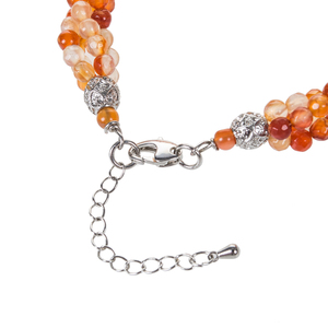 Pulsera de Ágata Natural de 3 Filas WENCHI, Colección de Piedras Preciosas Sueltas - Product Image 3