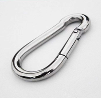 Pengait Pegas DIN5299C Pengikat Berkualitas Tinggi Logam Stainless Carabiner Baja Pengait Jepret Klip Pegas Seng Berlapis Pengait Jepret