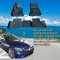 Convient pour 2019 + Mercedes Benz C200 avec des tapis de voiture de protection tous temps