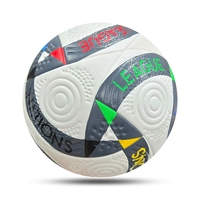 Ballon de football d'entraînement professionnel en cuir PU de haute qualité, taille 5, personnalisable avec logo imprimé, sans couture, thermosoudé, modèle 2026, vente chaude