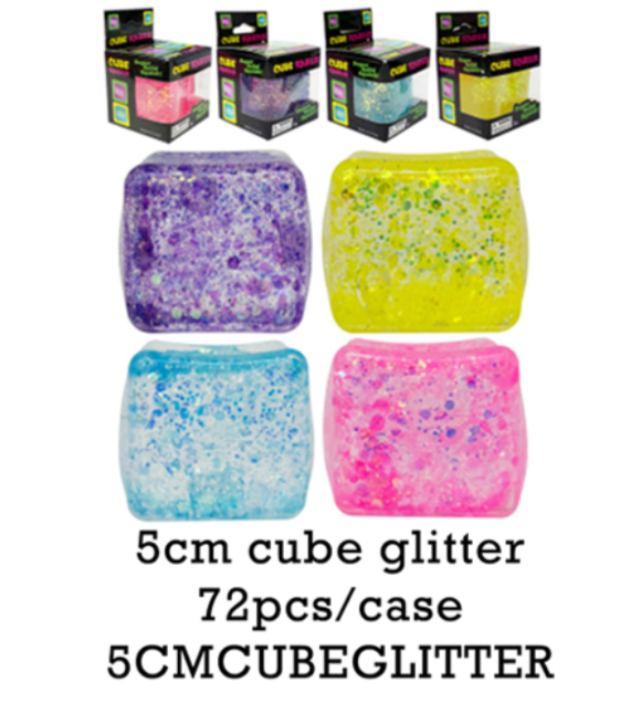 glitter cube mixed 4 colors