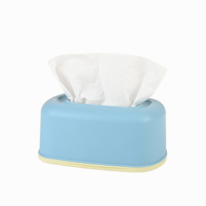 Medium-to-large Matte-finish Curved Tissue Box Custom-made PP Plastic Modern Minimalist Design; Branded Logos for Corporate - Product Image 2