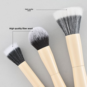 Nouveau pinceau de mélange double tête 1 pièce, en nylon, avec <span class=keywords><strong>tube</strong></span> en aluminium laqué, pour le blush et le maquillage du visage - Product Image 4