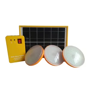 Panel surya 6W 3.7V 4AH SMF baterai asam timbal DC lampu LED aplikasi luar ruangan Kit sistem surya Mini