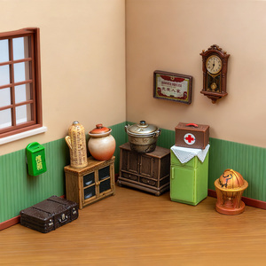 เฟอร์นิเจอร์จิ๋ววินเทจงานเรซิ่น ของตกแต่งบ้านสไตล์ย้อนยุค สำหรับบ้านตุ๊กตาและตกแต่งฉากบนโต๊ะทำงาน - Product Image 3