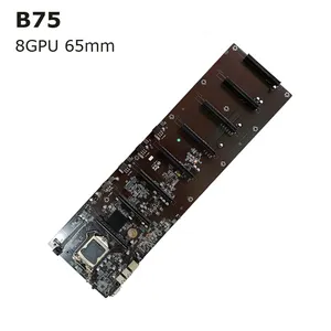 B75คณะกรรมการ8 Gpu 8 Pcie Rig ที่มี1155 CPU เมนบอร์ด B75แม่ผู้เชี่ยวชาญคณะกรรมการ65มิลลิเมตรพื้นที่