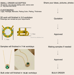 LYBURCHI Ciondoli Minimalisti in Argento Sterling 925 Placcato <span class=keywords><strong>Oro</strong></span> 18K con Zirconi Cubici Ovali Geometrici Scintillanti per Creazione di Gioielli - Product Image 6