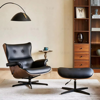 Fauteuil inclinable moderne à dossier haut, pivotant, en cuir souple, pour une relaxation optimale, avec fonction d'inclinaison silencieuse