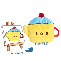 Peluche personnalisée avec visage en vinyle, coton PP et nylon, design brodé - Faible MOQ