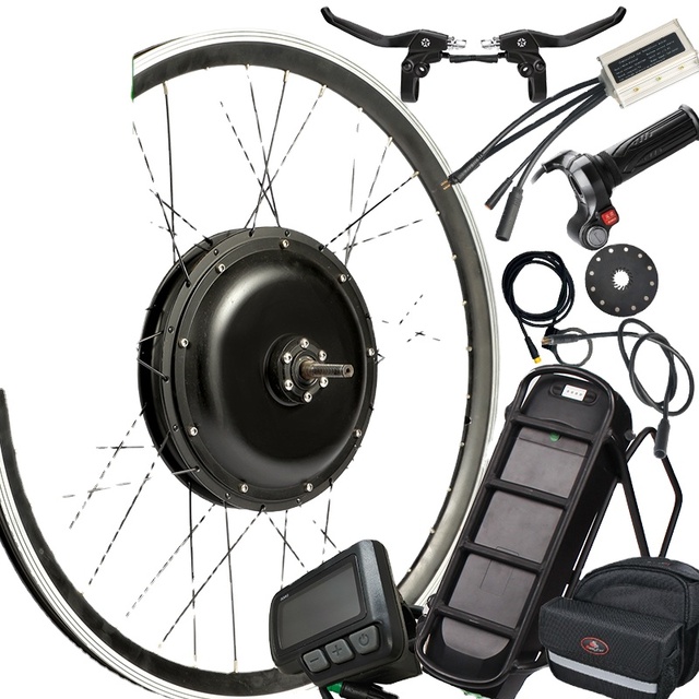 Waterproof 48V 350W Electric Bicycle Conversion Kit with 26-Inch Wheels 36V Brushless Motor 250W Battery for Bike Use