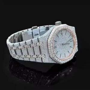 Montres automatiques mécaniques de luxe pour hommes et femmes, de qualité supérieure, avec moissanite VVS couleur D, style Hip Hop, entièrement serties de pierres - Product Image 3