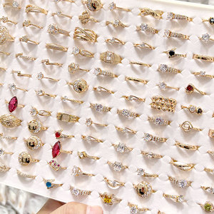 Bague de fiançailles pour femme XUPING, bijoux de mode en gros, plaqué or 14k 18k, avec pierre en zircone cubique synthétique - Product Image 1