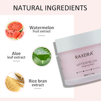 Masque de nuit hydratant végétalien naturel pour le visage, masque en gelée de nuit à la pastèque, marque privée