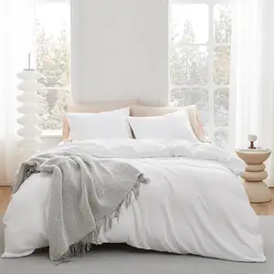 Duvet Cover Twin Size Set Ultra Soft Washed Microfiber Twin Comforter Cover Set 3 Piece Bedding Set 1 Duvet Cover With 1 Pillow