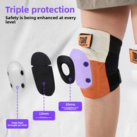 Ensemble de protection TDR en six pièces pour enfants de 3 à 12 ans, protection de base pour le skateboard et le roller, orange coucher de soleil nuageux