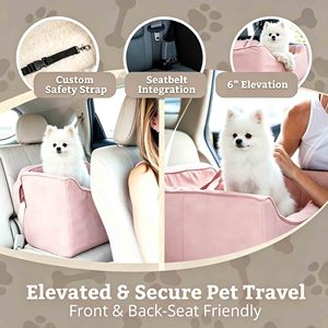 Housse Amovible et Lavable pour Siège Auto Chien – Protecteur de Siège Auto Luxe pour Animaux – Rehausseur de Siège Avant/Arrière pour Chien - Product Image 6