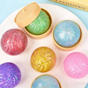 Colorful Dumpling Squishy Stress Relief Ball With Bamboo Steamer Soft Rebound Squeeze <b>Fidget</b> Sensory Toy Funny Creative Gift - Product Image 4