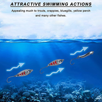 Kit de 12 leurres de pêche miniatures en métal avec hameçon simple, leurres durs pour la truite, le crappie, le bar, le poisson-soleil, le char, pour la pêche à la traîne et au lancer