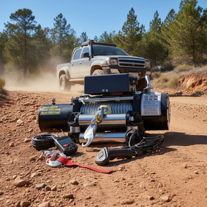 Treuil électrique 13000 lb de capacité, 12 V, câble en acier, utilisation ATV UTV, construction métallique avec télécommande filaire - Product Image 2