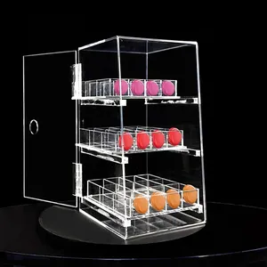 Wholesale Acrylic Case For Cake Shop Custom Large 3 Tier Clear Acrylic Macaron Display Case