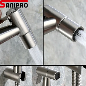 Настенный душ SANIPRO из нержавеющей стали для унитаза <span class=keywords><strong>Jet</strong></span> Shattaf, спрей для биде, мусульманский ручной распылитель, смеситель для здоровья, Набор смесителей для душа - Product Image 3