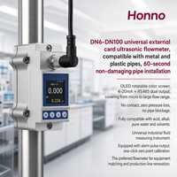Débitmètre à ultrasons numérique Honno, capteur de débit de liquide portable non invasif, personnalisable OEM pour les tests d'eau généralistes