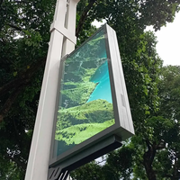 Meilleure vente de poteau lumineux LED publicitaire écran d'affichage contrôle intelligent sans fil poteau de rue extérieur écran LED d'affichage