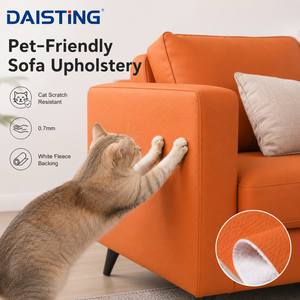 Feutre PVC anti-griffures pour chat, 0,7 mm, ignifuge, adapté aux animaux domestiques, pour revêtement de <span class=keywords><strong>canapé</strong></span>, avec support en polaire blanc, rouleau de Rexine - Product Image 2