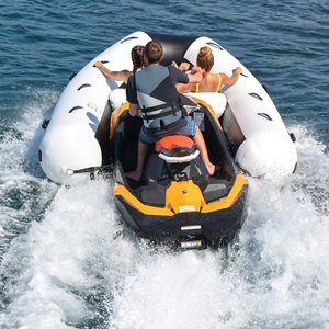 Bateau Gonflable Portable en Promotion pour Jet Ski, Tender Gonflable Dockable avec Support Jet Ski et Sièges Passagers - Product Image 1