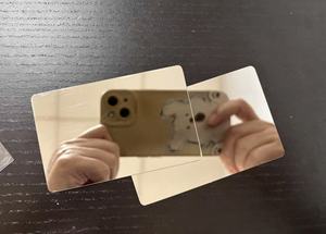 Lindos Modelos de Espejos de Acero Inoxidable con Temática de Amor, Personalizables de Fábrica, Recuerdos Metálicos Plateados, Artesanías Metálicas Láser de Moda - Product Image 4