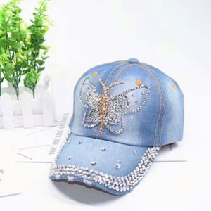 Gorra de Béisbol de Mezclilla Desgastada de Alta Calidad Europea y Americana con Pedrería, Venta al Por Mayor - Product Image 5