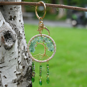 <span class=keywords><strong>Porte</strong></span>-clés Arbre de Vie en Pierre Naturelle le plus vendu, avec attrape-rêves en cristal et <span class=keywords><strong>pompon</strong></span>, pour sac bohème, pendentif ou breloque de voiture - Product Image 5