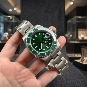 Bracelet Oysterband vert Hulk en acier inoxydable avec logo S, Seiko Sport Diver, résistant à l'eau 50 bars, verre saphir, charme de luxe, 20 mm - Product Image 2