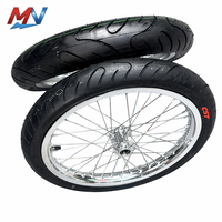 Kit de roues Supermoto CNC Surron Light Bee 17 pouces 1.60 2.15 en aluminium argenté avec pneus CST avant et arrière pour moto électrique tout-terrain