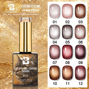 Bozlin Bruine Cat Eye Gel Nagellak Hema Tpo Gratis 15Ml Cat Eye Gel Polish Groothandel Koffie Serie Magnetische Uv Gel Polish - Product Image 1