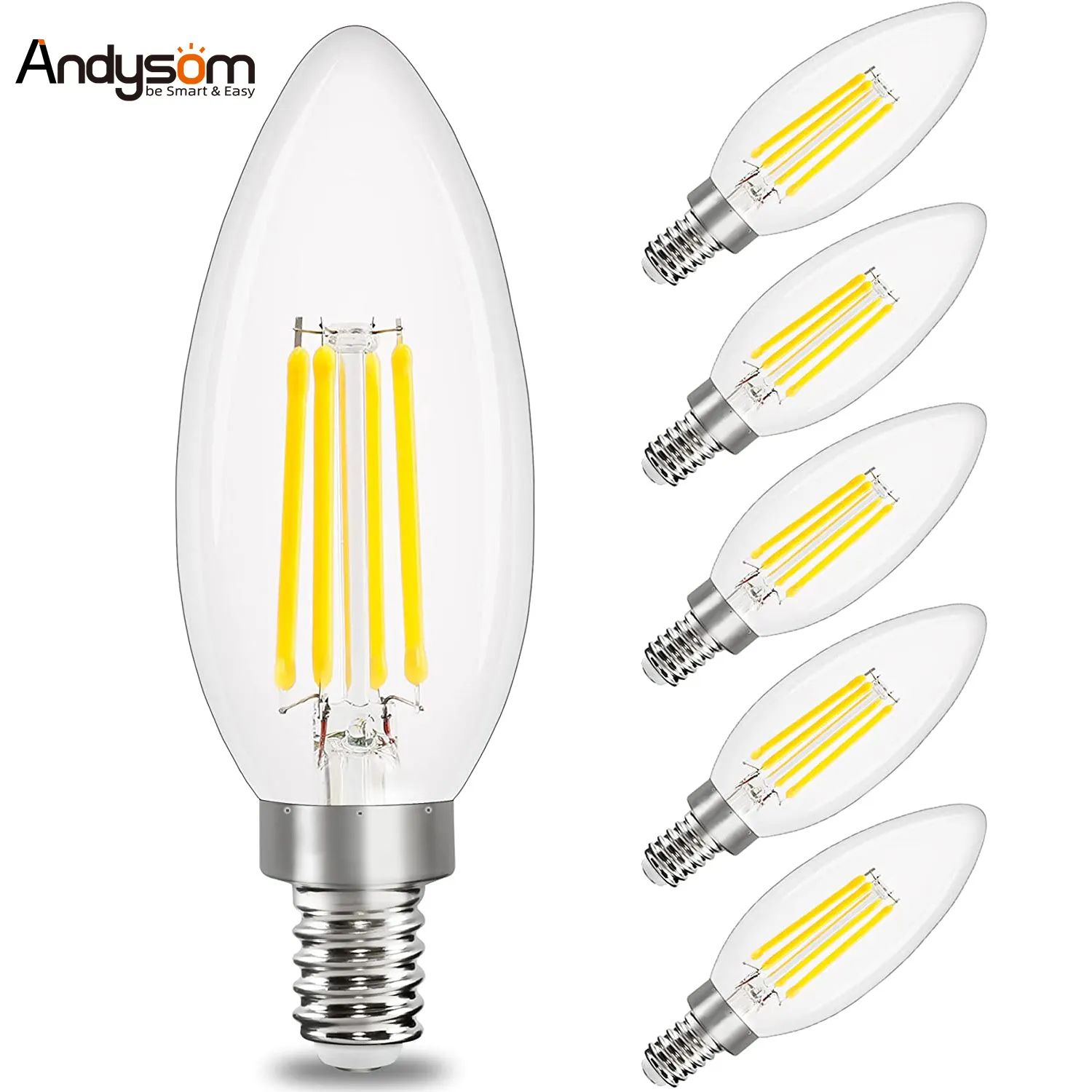 Bougie à filament edison C35, 50 pièces, prix d'usine, ampoules led dimmable 3w