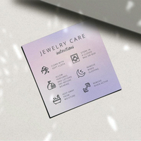 Logotipo personalizado Consejos para el cuidado de la joyería Guía para el cuidado de la joyería Instrucciones para el cuidado Tarjeta Pendiente Tarjeta de caja de negocios