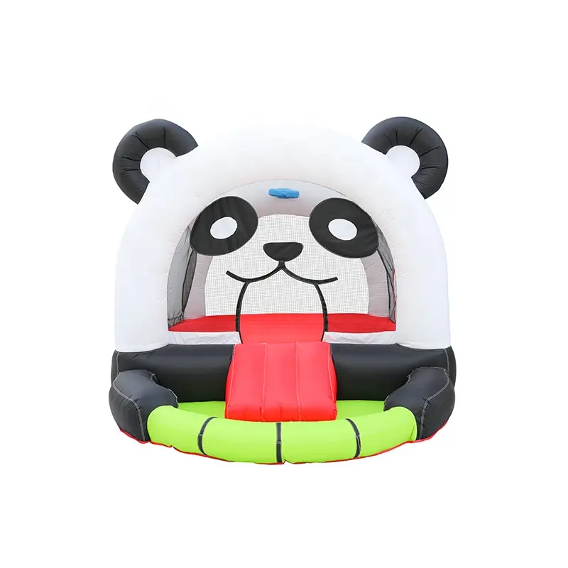 Hot Giant Dễ Thương Bounce Castle Fun <span class=keywords><strong>Panda</strong></span> Bamboo Inflatable Bouncer Trượt Để Bán