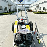 Machine de marquage routier manuelle à peinture froide avec pompe 2500 psi pour matériaux de peinture lourds