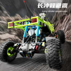 T4024 Shock Absorbing Off-Road Climbing Car Model Ornament Children's Educational DIY Assembly Building <b>Block</b> Toy Gift - Product Image 2