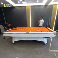 Table de billard professionnelle durable en ardoise, table de billard américain, table de billard à 9 boules avec bords en caoutchouc de haute qualité