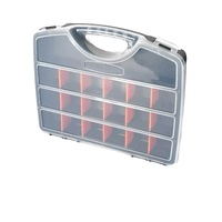 Boîte de rangement étanche à compartiments réglables avec couvercle transparent et loquets sécurisés pour matériel de pêche et organisation de petites pièces