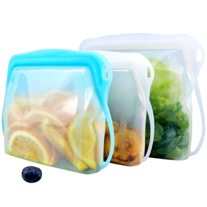 ถุงเก็บอาหารซิลิโคนแบบใช้ซ้ำได้ ปลอดสาร BPA ปิดสนิท ป้องกันการรั่วซึม ใช้สำหรับเตรียมอาหาร แช่แข็ง ปลอดภัยสำหรับอาหาร ทนทาน เป็นมิตรกับสิ่งแวดล้อม - Product Image 1